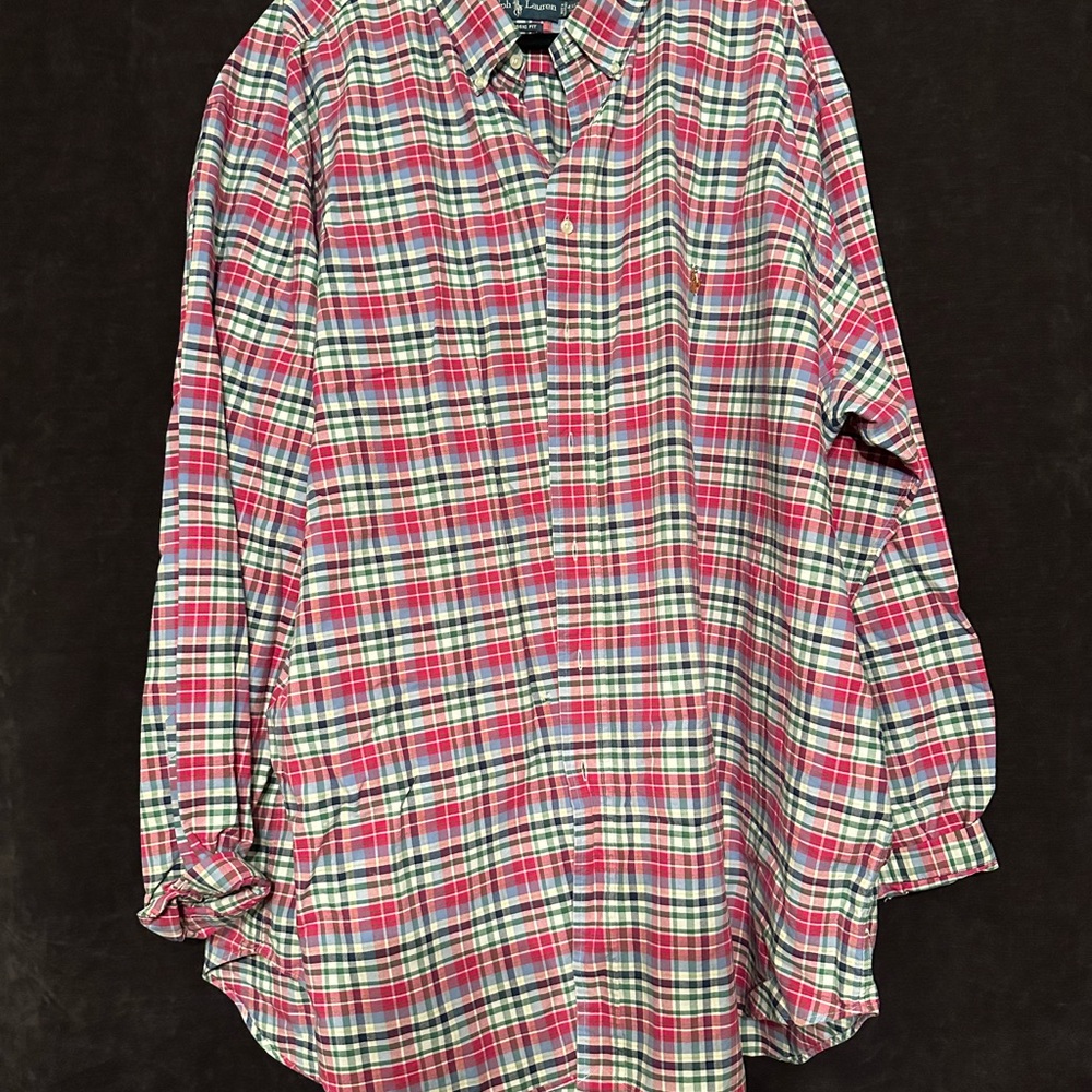 Plaid Button-Up Shirt